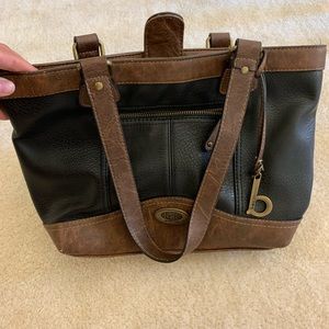 b.o.c. | Bags | Boc Black And Brown Leather Shoulder Bag | Poshmark
